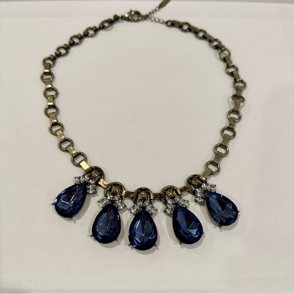 BaubleBar Blue Rhinestone Necklace
